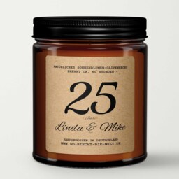 Custom Anniversary Gift Scented Candle, Anniversary, Wedding - thumbnail 3