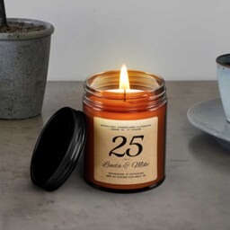 Custom Anniversary Gift Scented Candle, Anniversary, Wedding - thumbnail 2