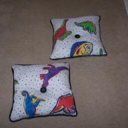 "Children's , Dinosaur Print Valances 1 Pair 52"" X 15.5"" Matching Throw Pillows Home Decor 14" - thumbnail 3