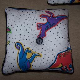 "Children's , Dinosaur Print Valances 1 Pair 52"" X 15.5"" Matching Throw Pillows Home Decor 14" - thumbnail 4
