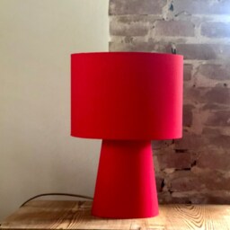 Designer Table Lamp Handmade in Orange & Lilac. Unique Statement Lamp. Contemporary Home Decor - thumbnail 4