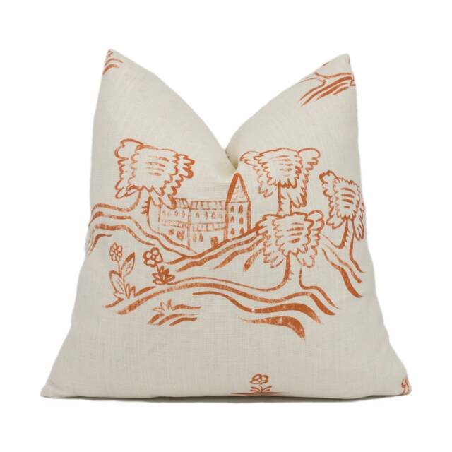 Andrew Martin - Friendly Folk Melon Orange Stunning Designer Cushion Cover Home Decor Throw Pillow - image 1