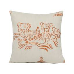 Andrew Martin - Friendly Folk Melon Orange Stunning Designer Cushion Cover Home Decor Throw Pillow - thumbnail 2