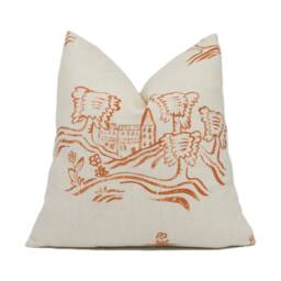 Andrew Martin - Friendly Folk Melon Orange Stunning Designer Cushion Cover Home Decor Throw Pillow - thumbnail 1