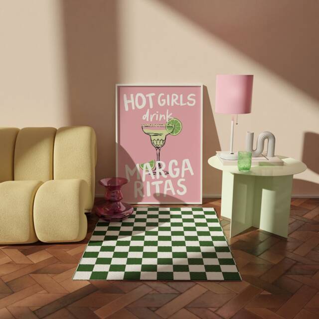 Trendy Margarita Cocktail Art Print Maximalist Home Decor - image 1