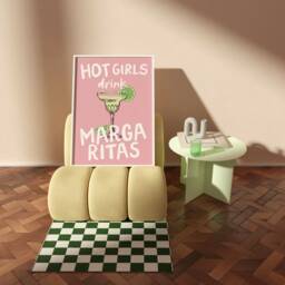 Trendy Margarita Cocktail Art Print Maximalist Home Decor - thumbnail 2