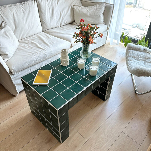 Tiled Coffee Table, Retro - image 1