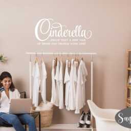 Cinderella Proof That A New Pair Of Shoes Can Change Your Life Vinyl Wall Decal - Boutique Display - Girl's Room Decor - Closet Accessories - thumbnail 4