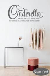 Cinderella Proof That A New Pair Of Shoes Can Change Your Life Vinyl Wall Decal - Boutique Display - Girl's Room Decor - Closet Accessories - thumbnail 1
