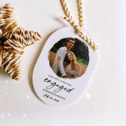 First Christmas Engaged Personalised Ornament - Gift Stocking Fuller 2024 - thumbnail 2