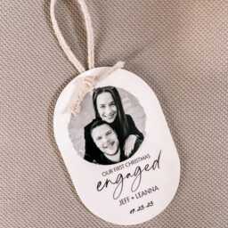 First Christmas Engaged Personalised Ornament - Gift Stocking Fuller 2024 - thumbnail 3