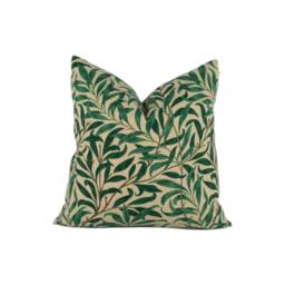 William Morris - Willow Boughs Taupe/Green Cushion Cover Throw Pillow Designer Home Decor - thumbnail 1