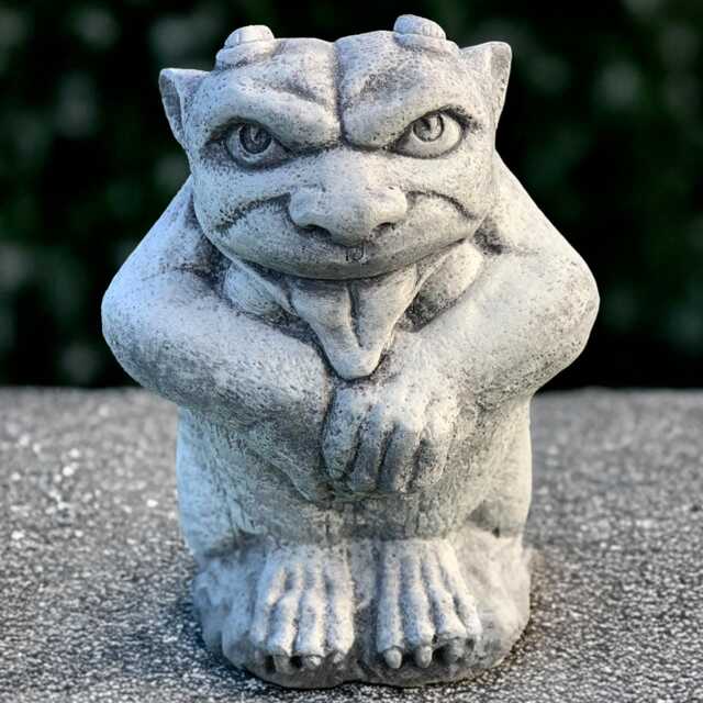 Stone Guardian Gargoyle Statue Concrete Monster Figurine Cement Demon Decor Outdoor Animal Ornament Gargoyle Lover Gift Handmade - image 1