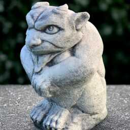 Stone Guardian Gargoyle Statue Concrete Monster Figurine Cement Demon Decor Outdoor Animal Ornament Gargoyle Lover Gift Handmade - thumbnail 2