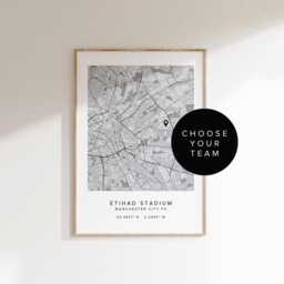 Custom Football Stadium Map Print - Choose Any Team Personalised Art, Gift For Fans, Home Decor, Dad Gifts, Son Gifts - thumbnail 2
