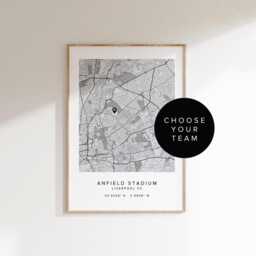 Custom Football Stadium Map Print - Choose Any Team Personalised Art, Gift For Fans, Home Decor, Dad Gifts, Son Gifts - thumbnail 3