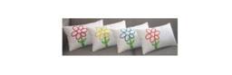 Animated Flower Decorative Throw Pillow Cover/Case Cushion - Red/Yellow/Turquoise/Orange 12x20