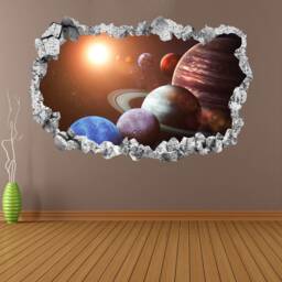 Planets Space Solar System Wall Sticker Mural Decal Print Art Astronomy Stars Kl7 - thumbnail 2