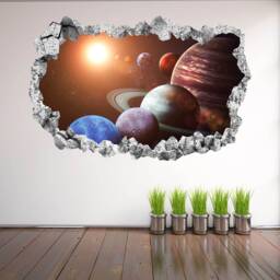 Planets Space Solar System Wall Sticker Mural Decal Print Art Astronomy Stars Kl7 - thumbnail 1