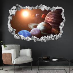 Planets Space Solar System Wall Sticker Mural Decal Print Art Astronomy Stars Kl7 - thumbnail 3