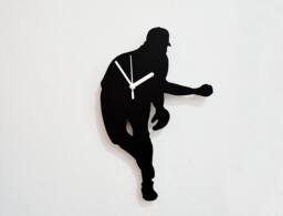 Baseball Pitcher Silhouette - Wall Clock - thumbnail 1