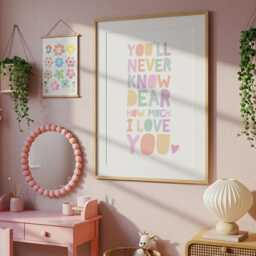 Girls Nursery Prints, Pastel Rainbow Colours, You Are Loved Print, Bedroom Decor, Wall Art, Baby Girl - thumbnail 2