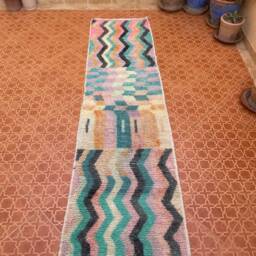Handmade Wool Berber Runner Rug Moroccan Entryway Rug - 2.6 X 9.7 Ft - thumbnail 4