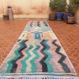 Handmade Wool Berber Runner Rug Moroccan Entryway Rug - 2.6 X 9.7 Ft - thumbnail 2