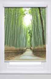 Forest Path Among Bamboo Trees Natural Photo Printed Custom Made Window - Nat17 Roller Blind, Regular Or Blackout Shade, Chain Cordless - thumbnail 1