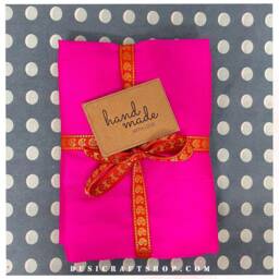 Handmade Hot Pink Dupioni Silk Pillow Cover - Decorative Cushion - thumbnail 3