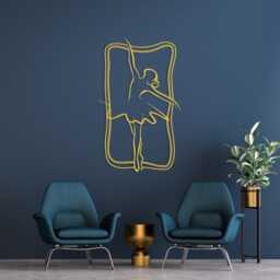 Metal Ballerina Wall Art, Elegant Steel Ballet Dancer Silhouette, Unique Bithday Gift - thumbnail 2