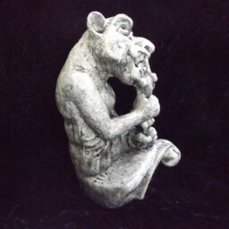Gargoyle Bone Eater Large Notre Dame Statue Gothic Medieval Renaissance Black Brown Fantasy Indoor Outdoor Patio Garden Castle Decoration - thumbnail 2