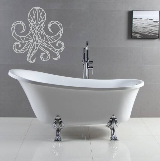 Geometric Octopus Wall Art, Minimalist, Modern, Abstract, Decal, Mural, Transfer, Boho -G036 , 5 Sizes, 36 Colour Options - image 1