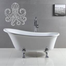 Geometric Octopus Wall Art, Minimalist, Modern, Abstract, Decal, Mural, Transfer, Boho -G036 , 5 Sizes, 36 Colour Options - thumbnail 1