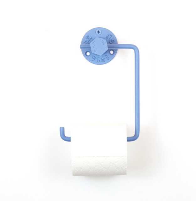Toilet Roll Holder, Elegant Wall Mounted Holder For Efficient Bathroom Storage, Color Pictured Sand Textured Blue - image 1