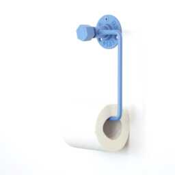Toilet Roll Holder, Elegant Wall Mounted Holder For Efficient Bathroom Storage, Color Pictured Sand Textured Blue - thumbnail 3