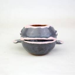 Ceramic Whale Planter, Turquoise Blue Animal Pot - thumbnail 2