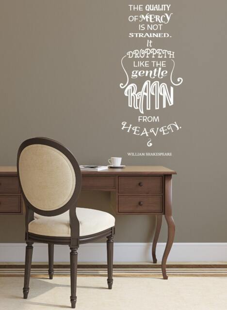 Shakespeare Quote Vinyl Wall Decal - The Quality Of Mercy - image 1
