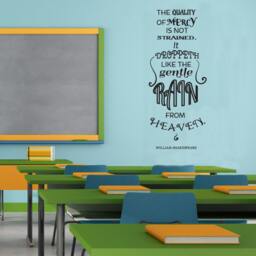 Shakespeare Quote Vinyl Wall Decal - The Quality Of Mercy - thumbnail 3