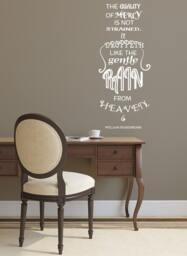 Shakespeare Quote Vinyl Wall Decal - The Quality Of Mercy