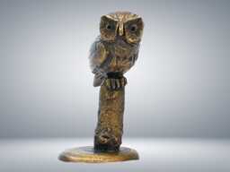 Bronze Owl Sculpture Handcrafted Bird Ornament, UK Foundry