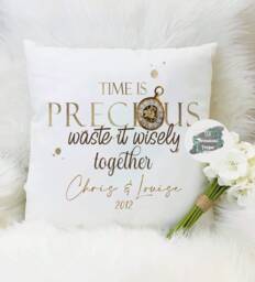 Personalised Couples Cushion, Anniversary Gift, Valentines Day Decor - thumbnail 1