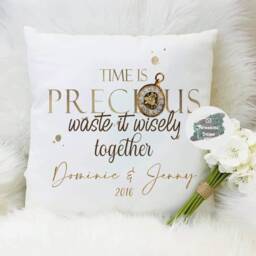 Personalised Couples Cushion, Anniversary Gift, Valentines Day Decor - thumbnail 3