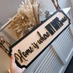 Home Is Where My Boys Are - Personalised Street Sign Wall Decor Kids Names, Birch Plywood, Mdf Names - thumbnail 4