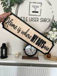 Home Is Where My Boys Are - Personalised Street Sign Wall Decor Kids Names, Birch Plywood, Mdf Names - thumbnail 1