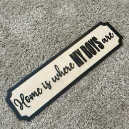 Home Is Where My Boys Are - Personalised Street Sign Wall Decor Kids Names, Birch Plywood, Mdf Names - thumbnail 3