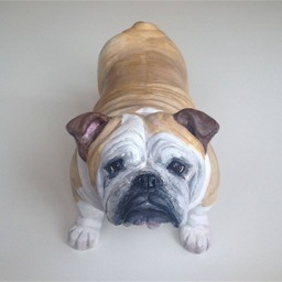 English Bulldog, Clay Sculpture, Bulldog Statue, Pet Memorial, Gift, Loss Gifts Dog, Portrait, Dog - thumbnail 2