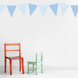 Flag Bunting Stencil Nursery & Kids Room Decor - thumbnail 1