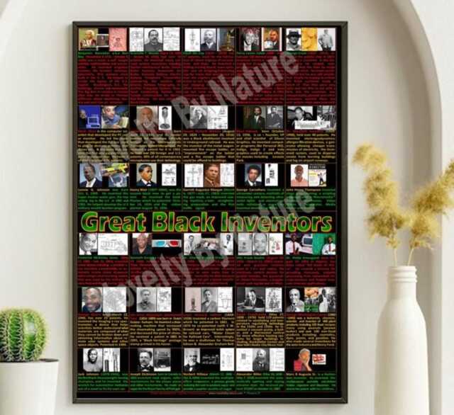 Black Inventors Poster History Ben Bey, George Washington Carver, Howard Latimer, Garret Morgan, Crum - image 1