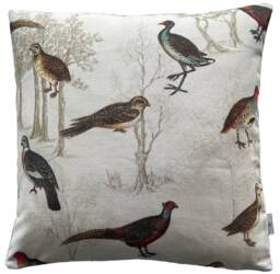 Forest Birds Cushion Cover Pheasant Partridge Grouse Printed Cotton Fabric - thumbnail 1